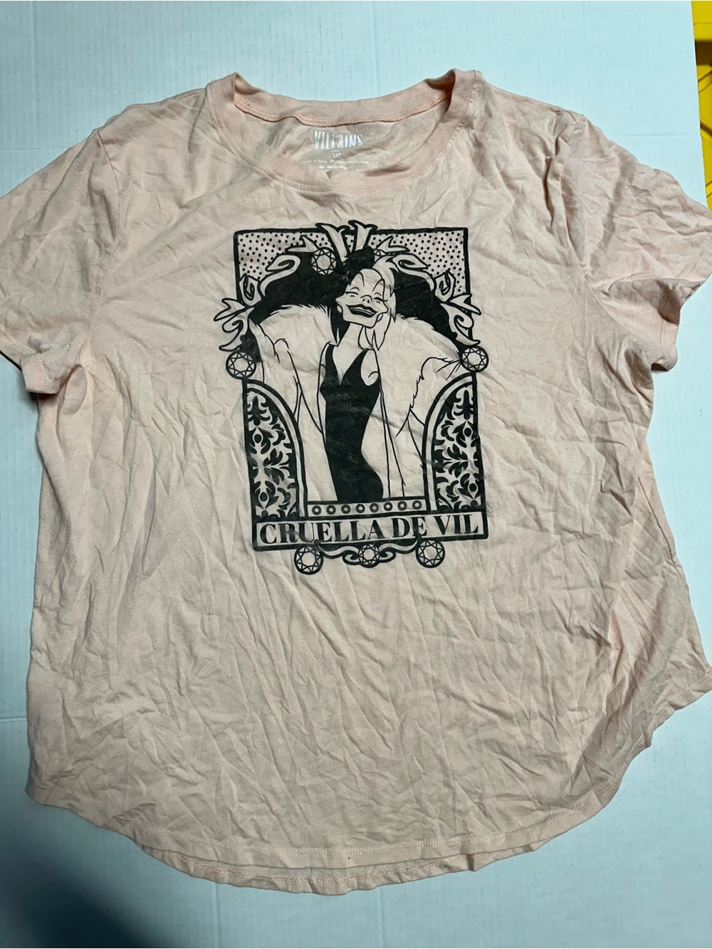 Disney Pink Cruella de Vil Graphic Short Sleeve Tee